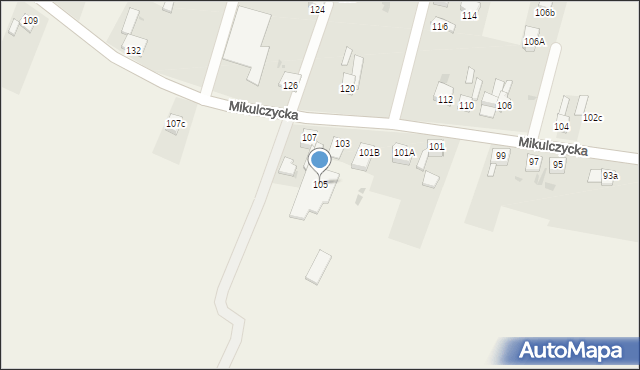 Świętoszowice, Mikulczycka, 105, mapa Świętoszowice