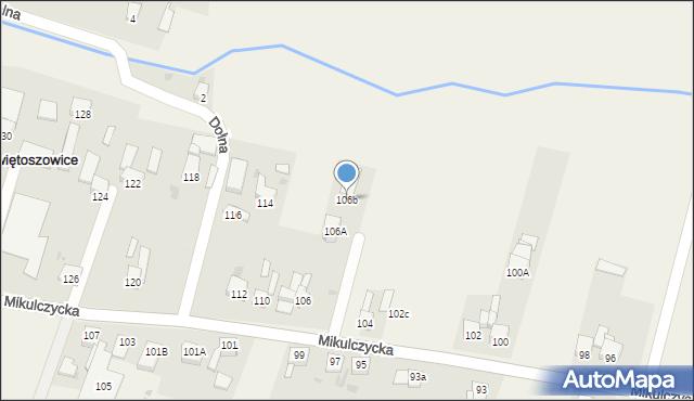 Świętoszowice, Mikulczycka, 106b, mapa Świętoszowice