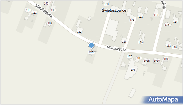 Świętoszowice, Mikulczycka, 107c, mapa Świętoszowice