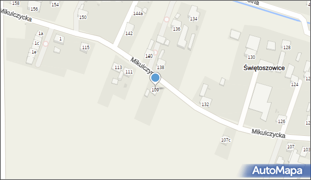 Świętoszowice, Mikulczycka, 109, mapa Świętoszowice