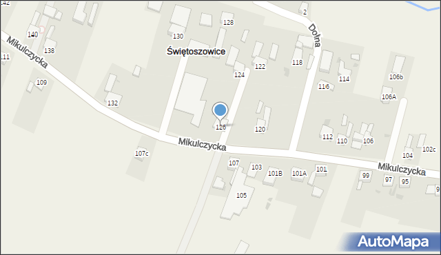 Świętoszowice, Mikulczycka, 126, mapa Świętoszowice