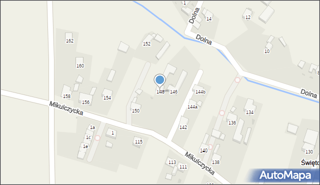 Świętoszowice, Mikulczycka, 148, mapa Świętoszowice
