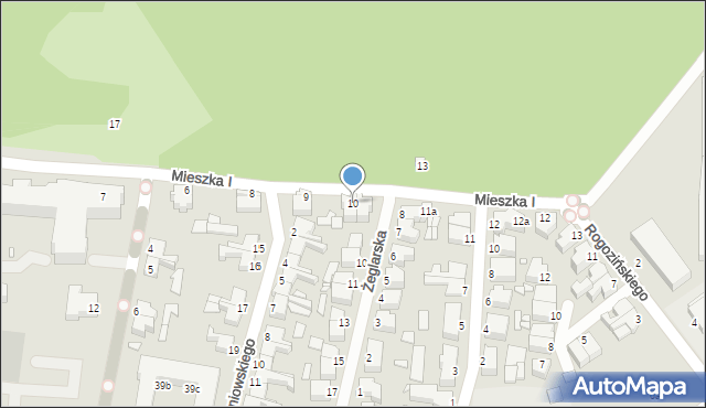 Świnoujście, Mieszka I, 10, mapa Świnoujście