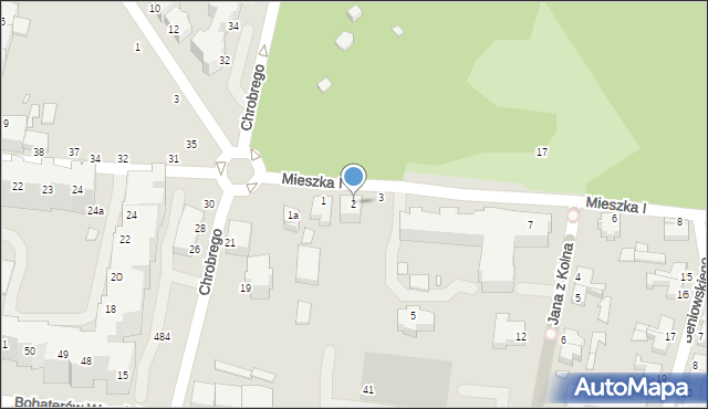 Świnoujście, Mieszka I, 2, mapa Świnoujście