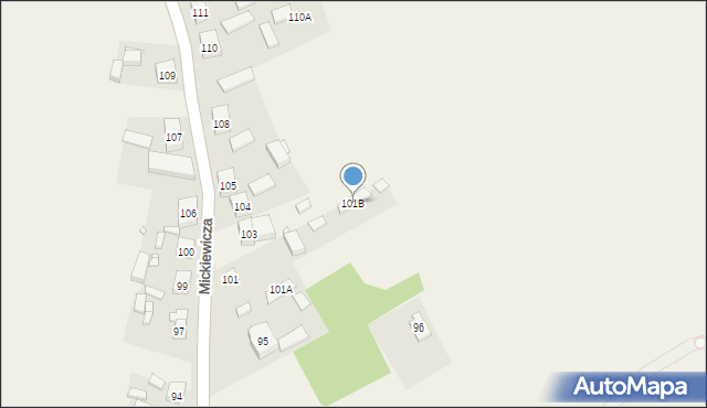Sypniewo, Mickiewicza Adama, 101B, mapa Sypniewo