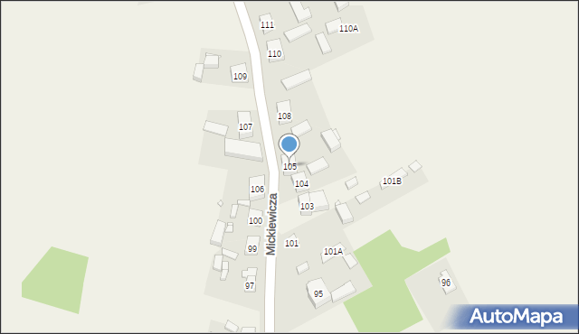 Sypniewo, Mickiewicza Adama, 105, mapa Sypniewo