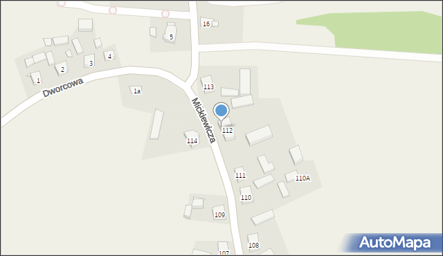 Sypniewo, Mickiewicza Adama, 112a, mapa Sypniewo