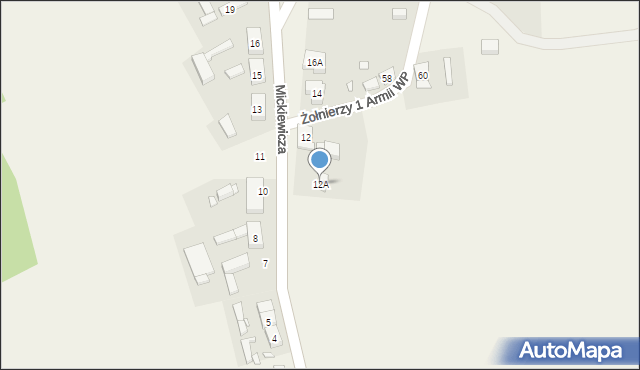 Sypniewo, Mickiewicza Adama, 12A, mapa Sypniewo