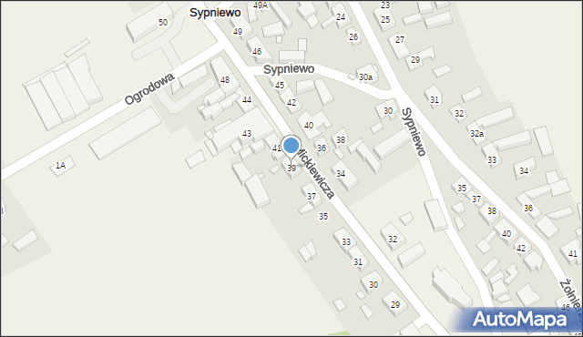 Sypniewo, Mickiewicza Adama, 39, mapa Sypniewo