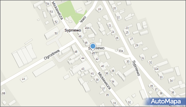 Sypniewo, Mickiewicza Adama, 45, mapa Sypniewo