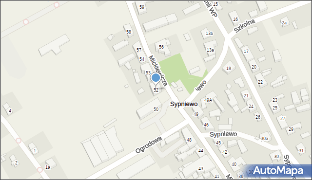 Sypniewo, Mickiewicza Adama, 52, mapa Sypniewo