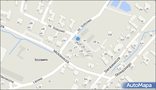 Szczawno-Zdrój, Mickiewicza Adama, 10C, mapa Szczawno-Zdrój