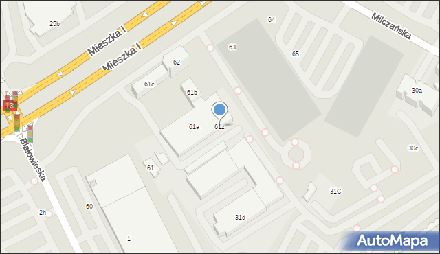 Szczecin, Mieszka I, 61z, mapa Szczecina