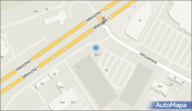 Szczecin, Mieszka I, 64, mapa Szczecina