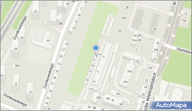 Szczecin, Milczańska, 7g, mapa Szczecina
