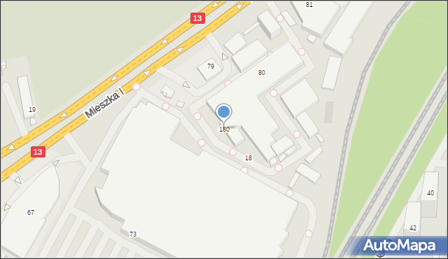 Szczecin, Mieszka I, 180, mapa Szczecina