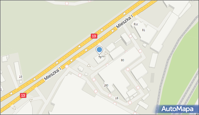 Szczecin, Mieszka I, 79, mapa Szczecina