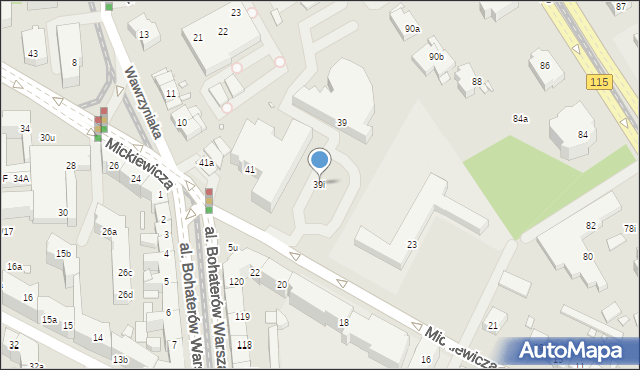 Szczecin, Mickiewicza Adama, 39i, mapa Szczecina