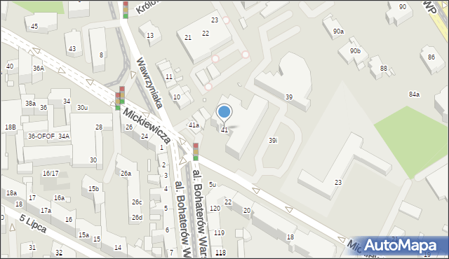 Szczecin, Mickiewicza Adama, 41, mapa Szczecina