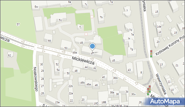 Szczecin, Mickiewicza Adama, 47, mapa Szczecina