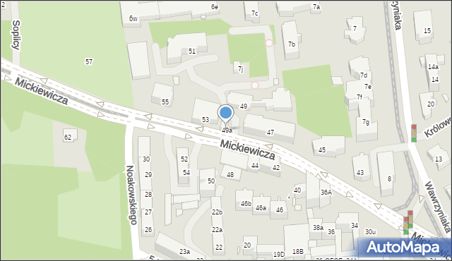 Szczecin, Mickiewicza Adama, 49a, mapa Szczecina