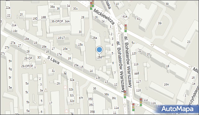 Szczecin, Mickiewicza Adama, 26d, mapa Szczecina