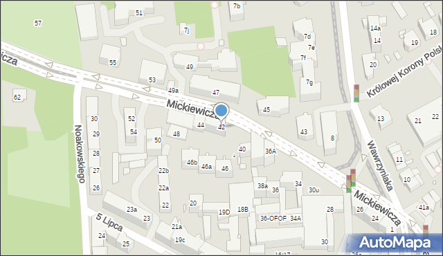 Szczecin, Mickiewicza Adama, 42, mapa Szczecina