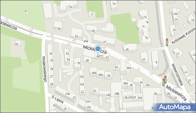 Szczecin, Mickiewicza Adama, 44, mapa Szczecina