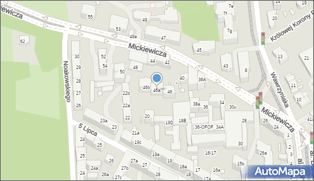Szczecin, Mickiewicza Adama, 46a, mapa Szczecina