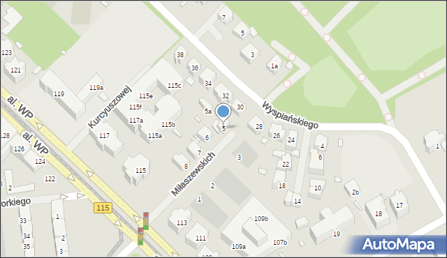 Szczecin, Miłaszewskich Stanisława i Wandy, 5, mapa Szczecina