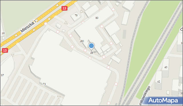 Szczecin, Mieszka I, 18, mapa Szczecina