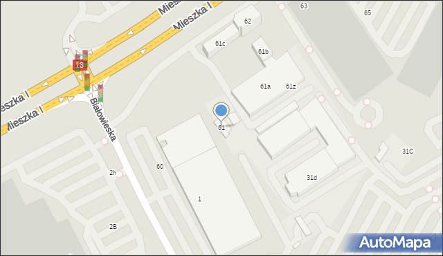 Szczecin, Mieszka I, 61, mapa Szczecina