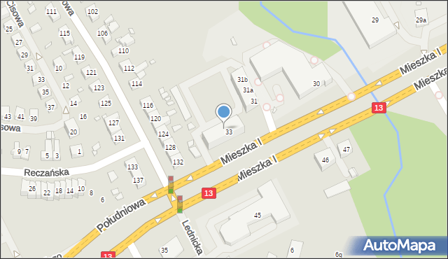 Szczecin, Mieszka I, 11, mapa Szczecina