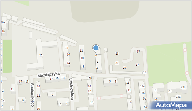Szczecin, Mikołajczyka Stanisława, 6, mapa Szczecina