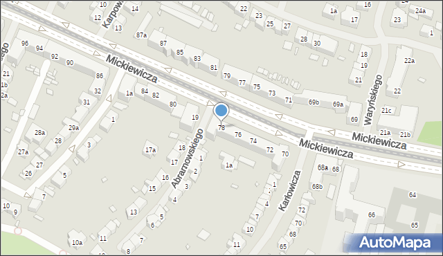 Szczecin, Mickiewicza Adama, 78, mapa Szczecina