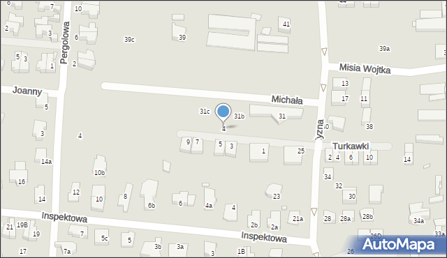 Szczecin, Michała, 4, mapa Szczecina
