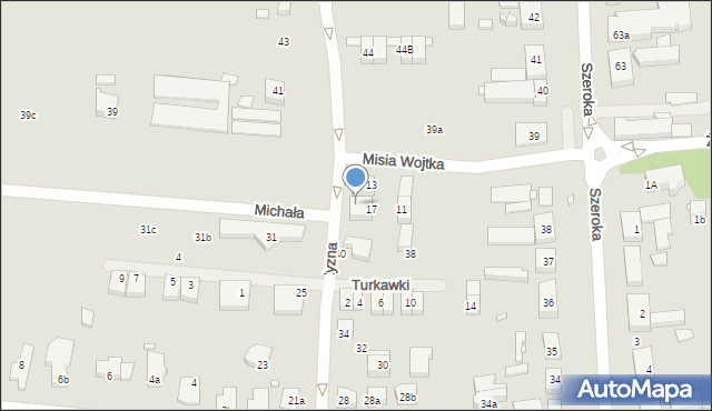 Szczecin, Misia Wojtka, 19, mapa Szczecina