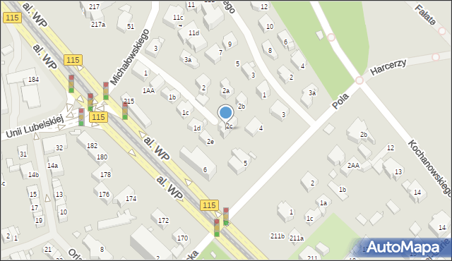 Szczecin, Michałowskiego Piotra, 2d, mapa Szczecina