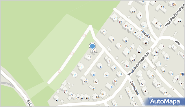 Szczecin, Milewskiego Tadeusza, 9a, mapa Szczecina
