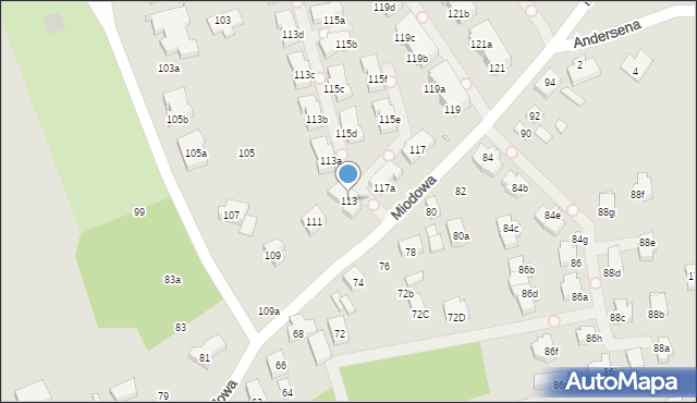 Szczecin, Miodowa, 113, mapa Szczecina