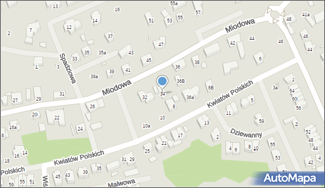 Szczecin, Miodowa, 34, mapa Szczecina