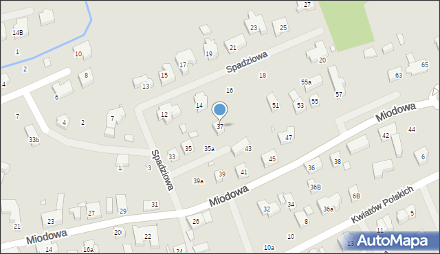 Szczecin, Miodowa, 37, mapa Szczecina