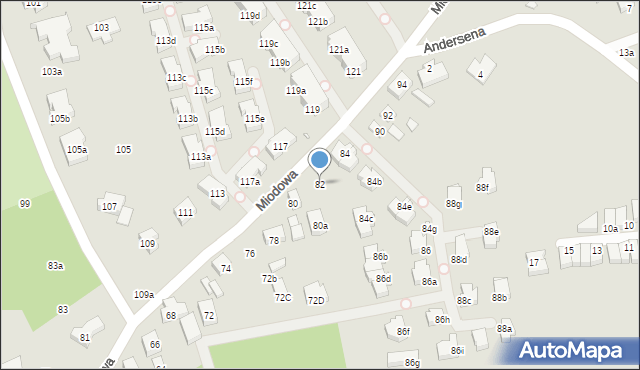 Szczecin, Miodowa, 82, mapa Szczecina