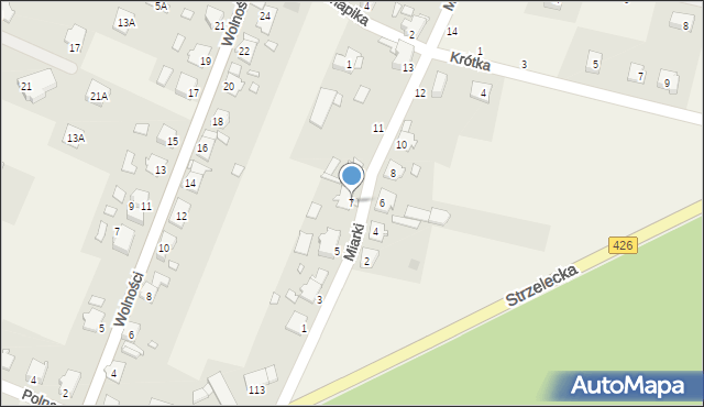 Szczepanek, Miarki Karola, 7, mapa Szczepanek