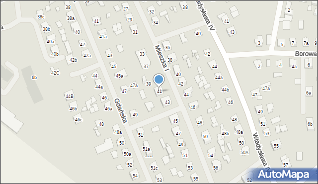 Szczytno, Mieszka I, 41, mapa Szczytno