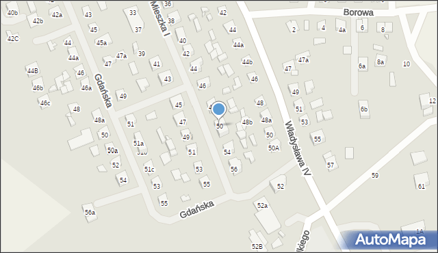 Szczytno, Mieszka I, 50, mapa Szczytno