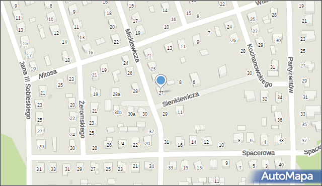 Szydłowiec, Mickiewicza Adama, 27, mapa Szydłowiec