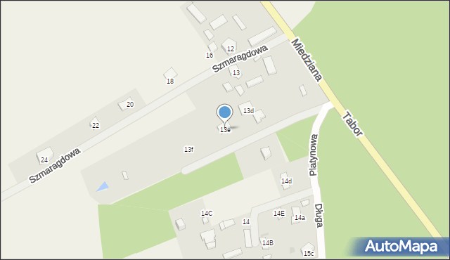 Tabor, Miedziana, 40c, mapa Tabor