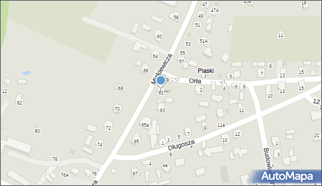 Tarnobrzeg, Mickiewicza Adama, 61, mapa Tarnobrzegu