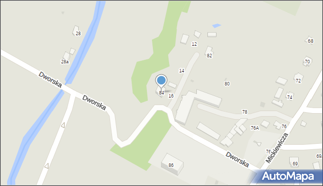 Tarnobrzeg, Mickiewicza Adama, 84, mapa Tarnobrzegu